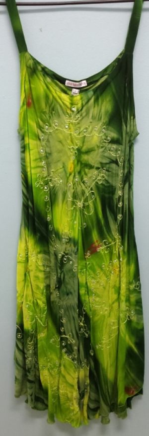 DRESS - sequin in light green with darker green shades. No 16 - Click Image to Close