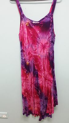 DRESS - Bright pink with purple and sequins No 17