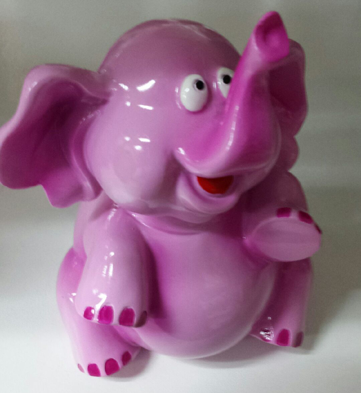 MONEY BOX - Pink Elephant - Click Image to Close