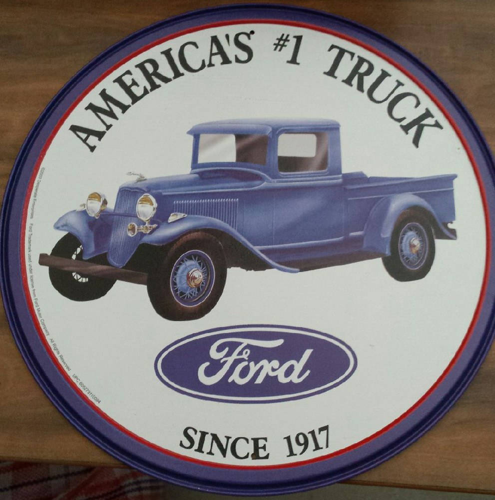 Retro Tin Sign - Ford Truck - Click Image to Close