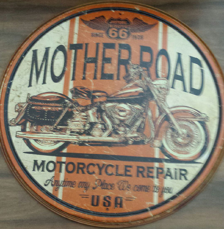 Retro Tin Sign - Mother Road - Click Image to Close