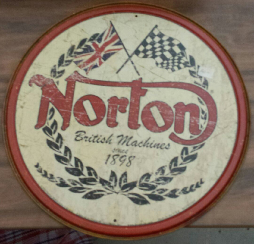 Retro Tin Sign - Norton - Click Image to Close